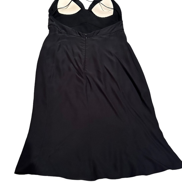 Emporio Armani 100% Silk Little Black Open Back Dress. Size Small - Picture 5 of 10